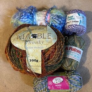 YARN variety including New Marble Chunky plus
